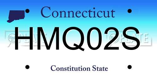 HMQ02S Connecticut License Plate