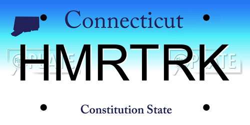 HMRTRK Connecticut License Plate