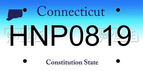 HNP0819 Connecticut License Plate