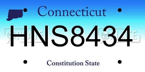 HNS8434 Connecticut License Plate
