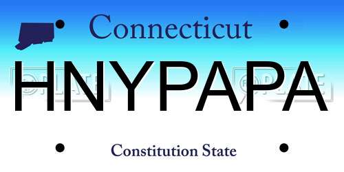 HNYPAPA Connecticut License Plate