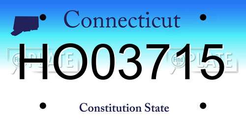 HO03715 Connecticut License Plate