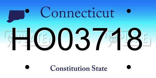 HO03718 Connecticut License Plate