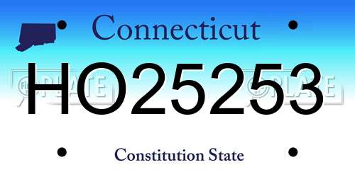 HO25253 Connecticut License Plate