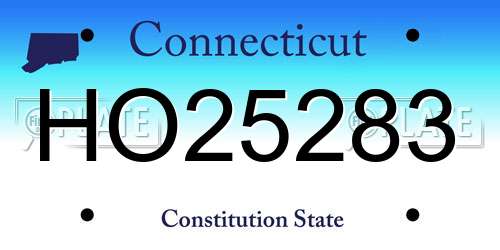 HO25283 Connecticut License Plate