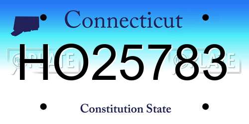 HO25783 Connecticut License Plate
