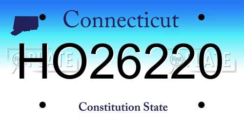 HO26220 Connecticut License Plate