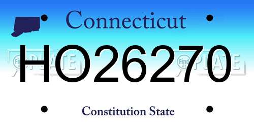 HO26270 Connecticut License Plate