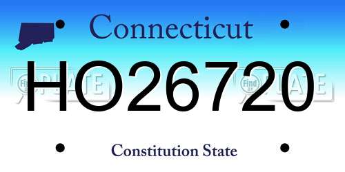 HO26720 Connecticut License Plate