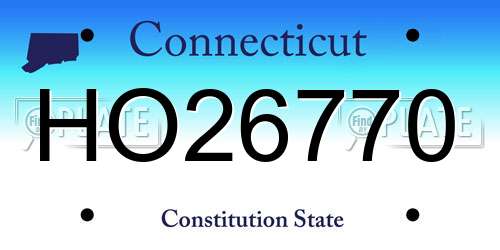 HO26770 Connecticut License Plate