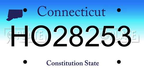 HO28253 Connecticut License Plate