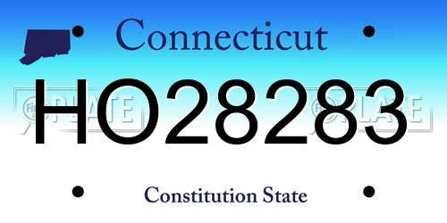 HO28283 Connecticut License Plate