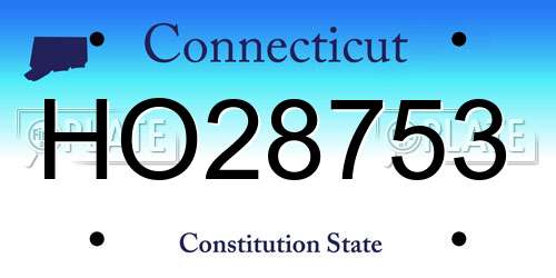 HO28753 Connecticut License Plate
