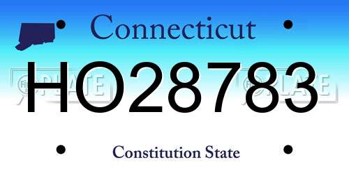 HO28783 Connecticut License Plate