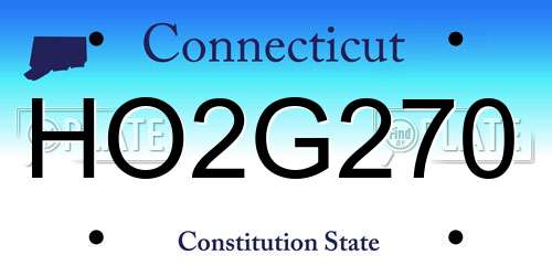 HO2G270 Connecticut License Plate