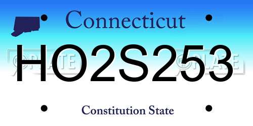 HO2S253 Connecticut License Plate