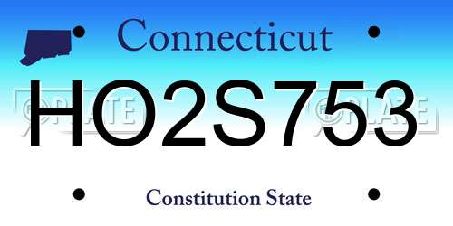 HO2S753 Connecticut License Plate