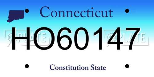 HO60147 Connecticut License Plate