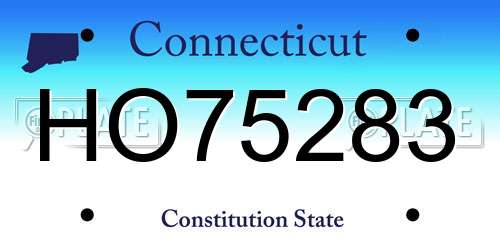 HO75283 Connecticut License Plate