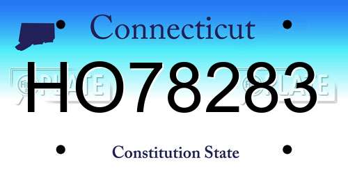 HO78283 Connecticut License Plate