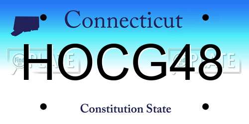 HOCG48 Connecticut License Plate