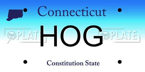 HOG Connecticut License Plate