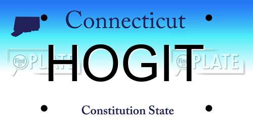 HOGIT Connecticut License Plate