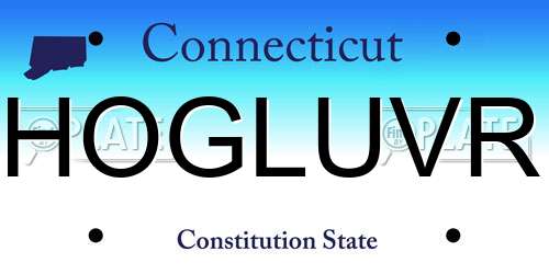 HOGLUVR Connecticut License Plate