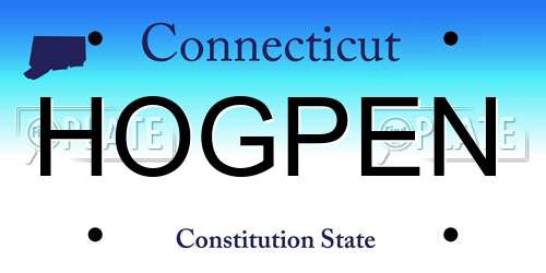 HOGPEN Connecticut License Plate