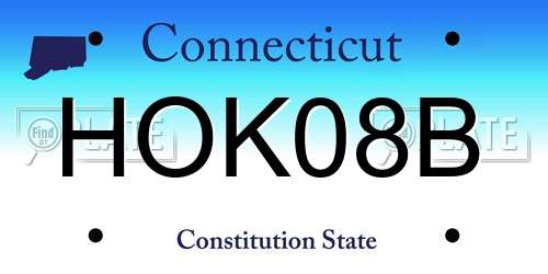 HOK08B Connecticut License Plate