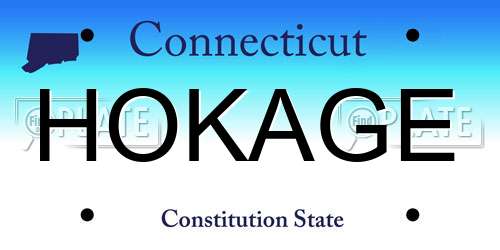HOKAGE Connecticut License Plate