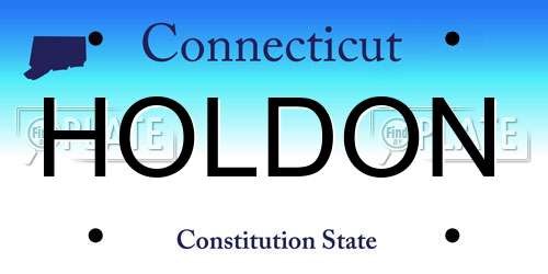 HOLDON Connecticut License Plate