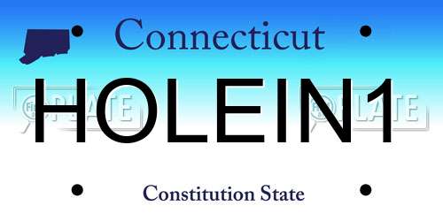 HOLEIN1 Connecticut License Plate