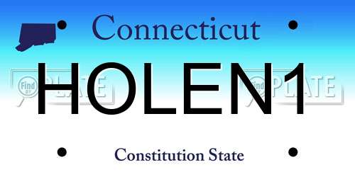 HOLEN1 Connecticut License Plate
