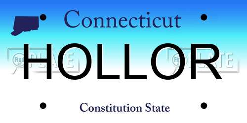 HOLLOR Connecticut License Plate