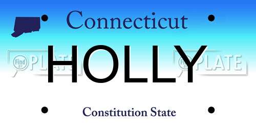 HOLLY Connecticut License Plate