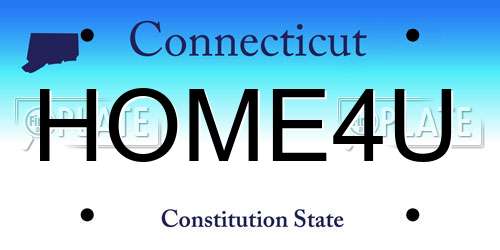 HOME4U Connecticut License Plate
