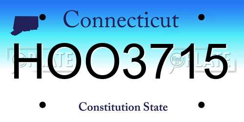 HOO3715 Connecticut License Plate