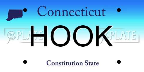 HOOK Connecticut License Plate