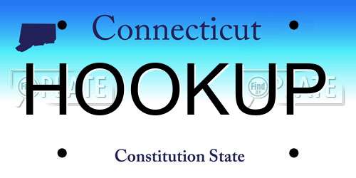 HOOKUP Connecticut License Plate