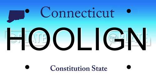 HOOLIGN Connecticut License Plate