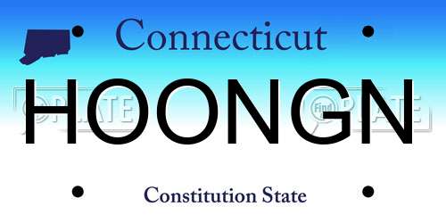HOONGN Connecticut License Plate