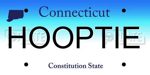 HOOPTIE Connecticut License Plate