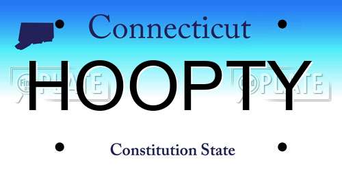 HOOPTY Connecticut License Plate