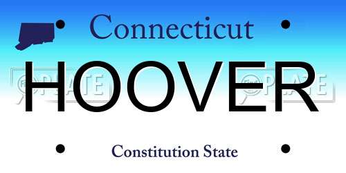 HOOVER Connecticut License Plate