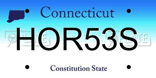 HOR53S Connecticut License Plate