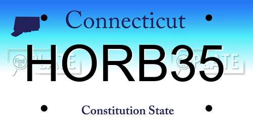 HORB35 Connecticut License Plate