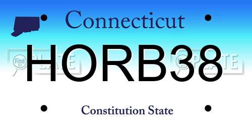 HORB38 Connecticut License Plate