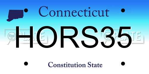 HORS35 Connecticut License Plate