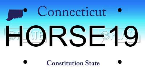 HORSE19 Connecticut License Plate